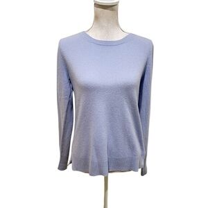 Saks Fifth Avenue Black Label NY pale blue 100% cashmere Crew Neck Sweater large